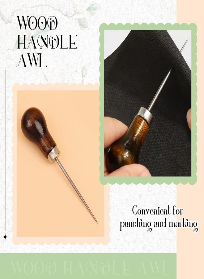 CoolShef مجموعة أدوات تجليد الكتب CoolShef المكونة من 12 قطعة - أدوات حرفية جلدية مع أداة طي العظام، وخيط مشمع، ومخرز، وإبر ذات ثقوب كبيرة | أدوات خياطة للخياطة وتجليد الكتب اليدوي - Image 4